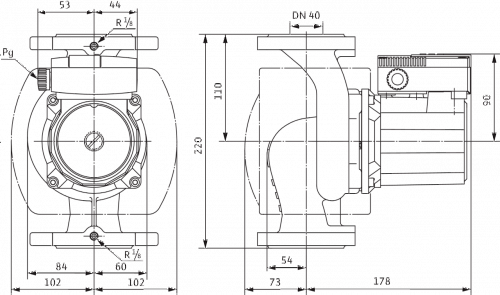 Wilo TOP-S 40/4 EM PN6/10 Циркуляционный насос фланцевый