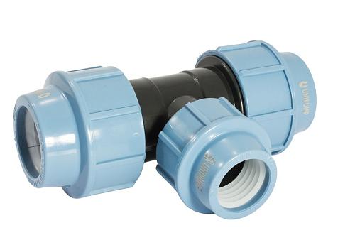 Unipum D32x25x32 Редукционный тройник фитинг для труб ПНД