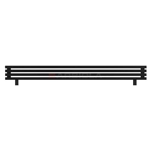 Arbiola Gorizont Ritmo HZ 2200-40-04 секции чёрный горизонтальный  радиатор c боковым подключением (на ножках)