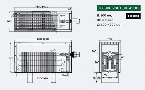 Itermic ITF 300-200-700 конвектор напольный