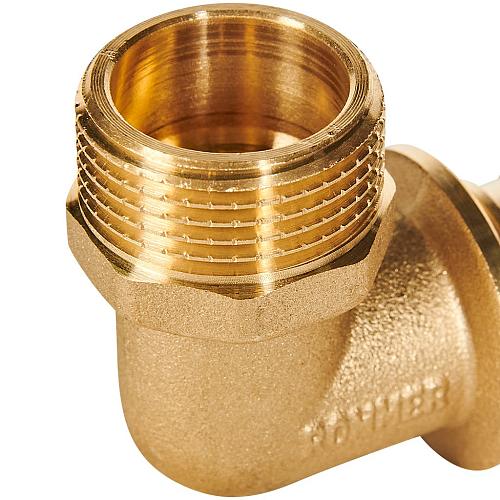 ROMMER Уголок-переходник с наружной резьбой 25xG3/4 для трубы из сшитого полиэтилена осевой