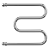 Terminus М-образный 1" БШ 500х700 Водяной полотенцесушитель 