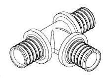 Тройник равнопроходный РЕХАУ 16-16-16 MX