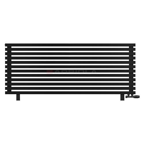 Arbiola Gorizont Ritmo VZ 1750-40-12 секций чёрный горизонтальный  радиатор c нижним подключением (на ножках)