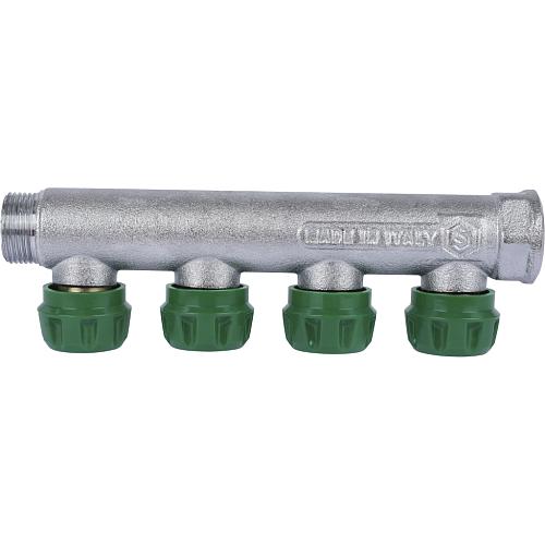 SMB-6850-341204 Stout Коллектор регулирующий 3/4", 4 отвода 1/2" (плоское уплотнение)