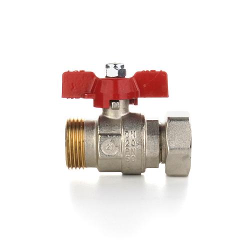 Elsen Кран шаровой НВ 3/4", ручка - бабочка, с накидной гайкой и возможностью опломбировки