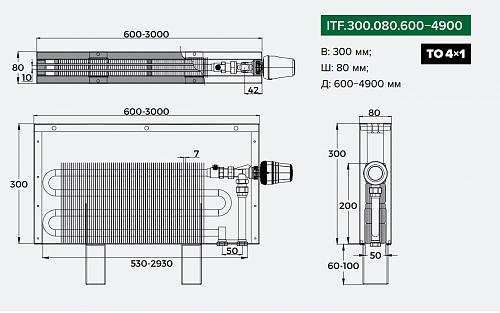 Itermic ITF 300-80-1100 конвектор напольный