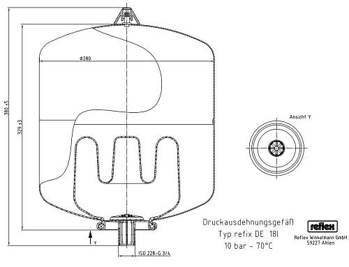 Reflex DE 18 PN10 гидроаккумулятор для систем водоснабжения